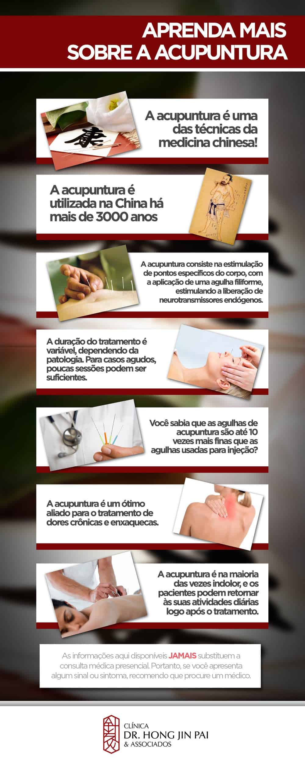 Infográfico Aprenda mais sobre a Acupuntura e Medicina Chinesa