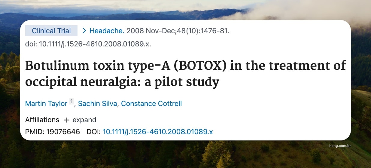 botox neuralgia occipital