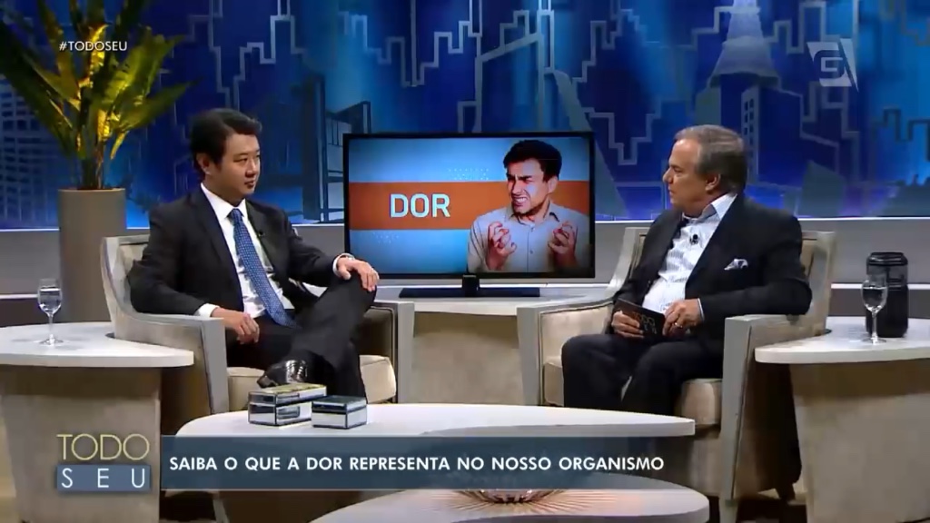 Dr. Marcus Yu Bin Pai entrevistado no programa Todo Seu sobre a importância da dor