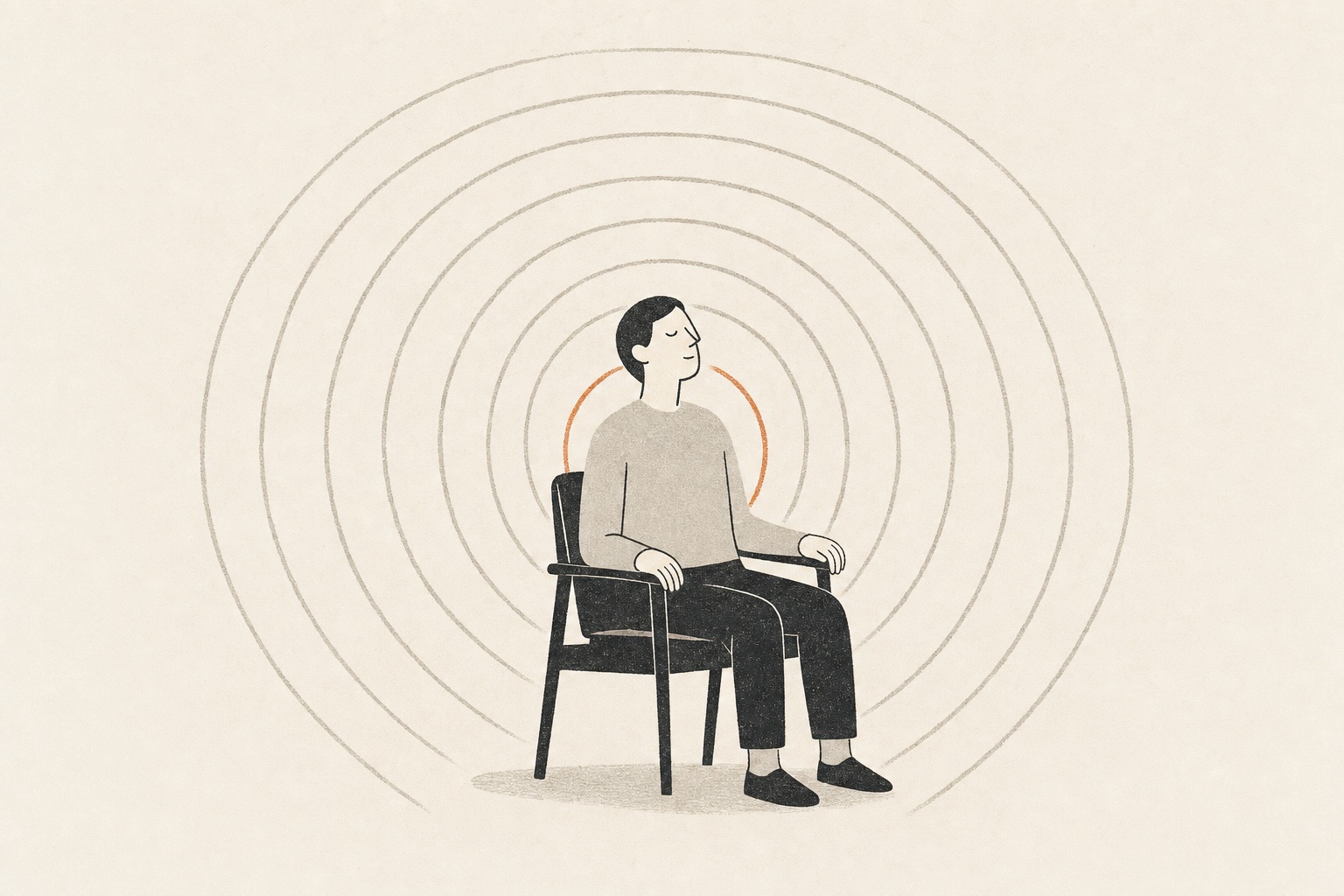 Ilustração editorial da dor nociplástica: sensibilização do sistema nervoso central.