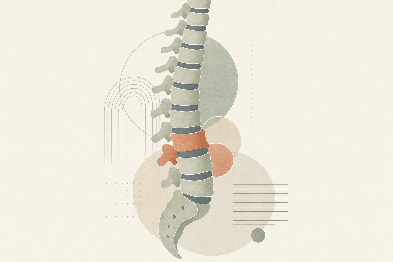 Ilustração abstrata da coluna vertebral
