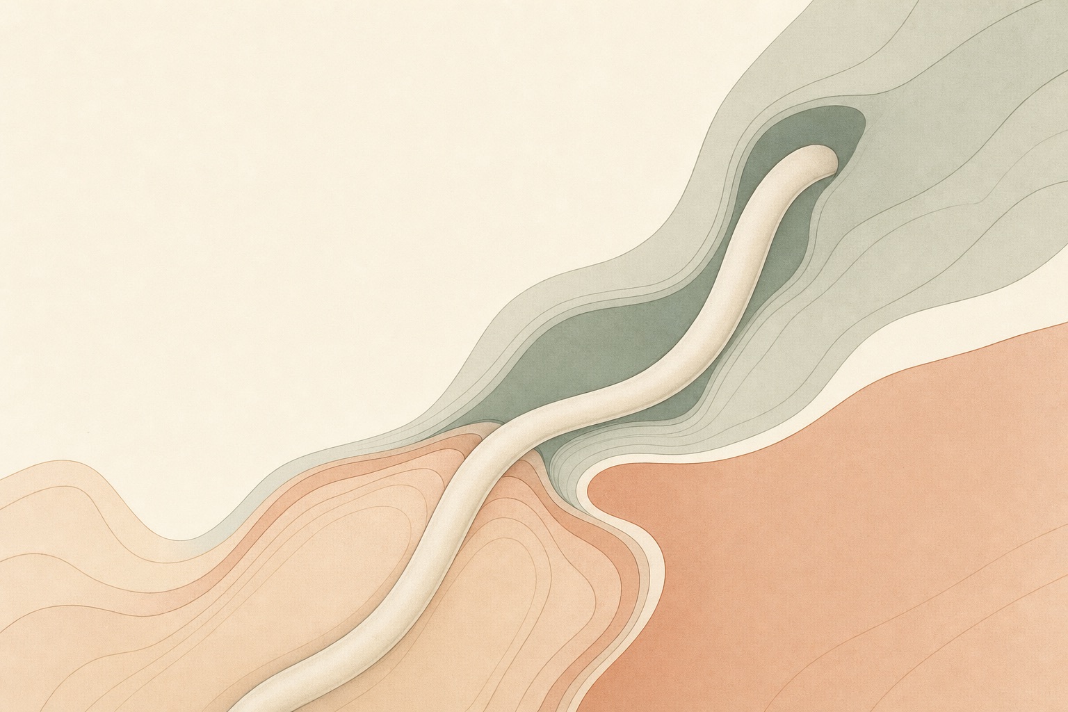 Ilustração abstrata de nervo sendo liberado